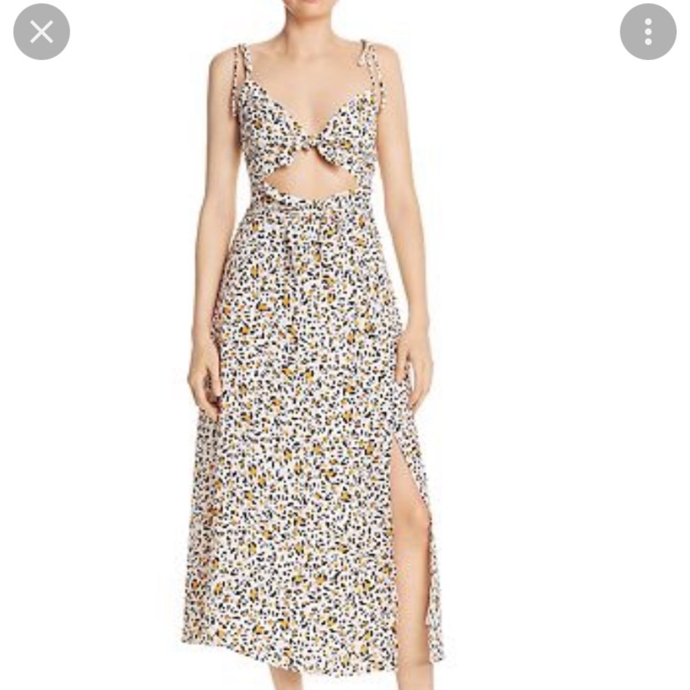 WAYF
Phoebe Cut-Out Cheetah Dress
